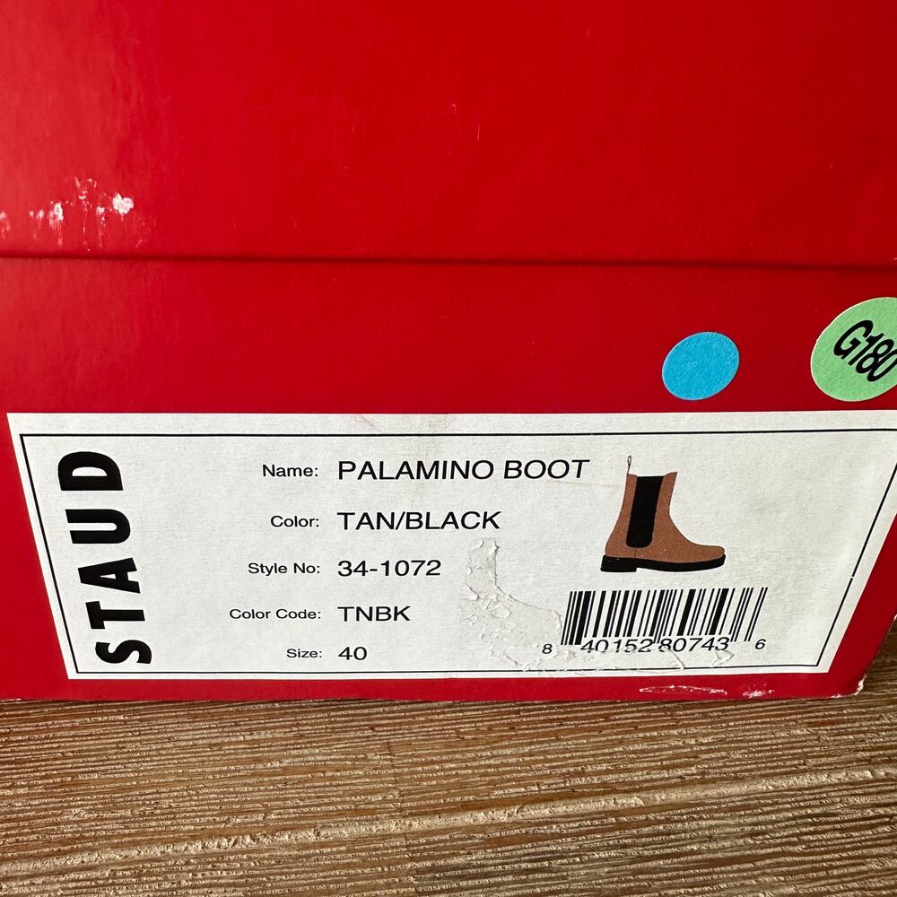 Staud Brown Suede Chelsea Palomino Boots, Mid Shaft, Quiet Luxury, size 40 NIB - Picture 9 of 11